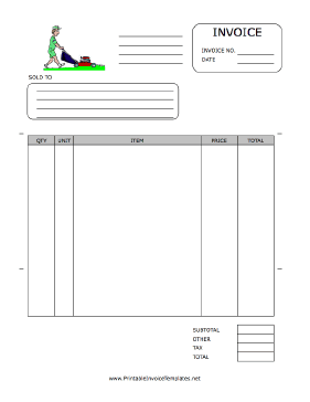 Lawn Care Invoice template