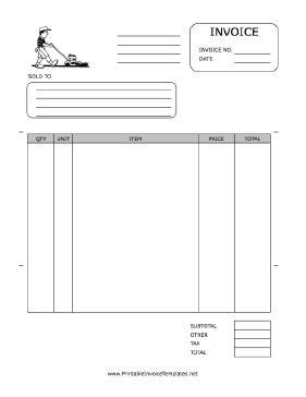 Lawn Service Invoice template