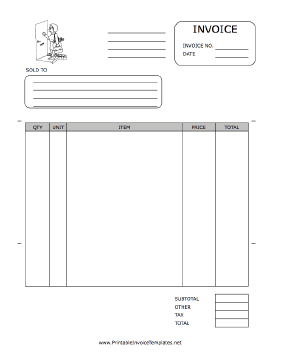 Maid Service Invoice template