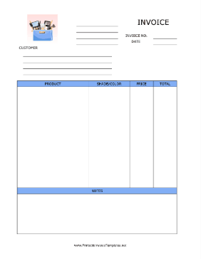 Makeup Home Sales Invoice template