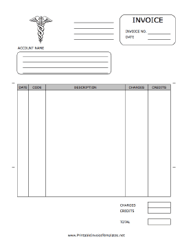 Medical Invoice template