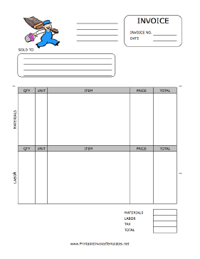 Painting Contractor Invoice template