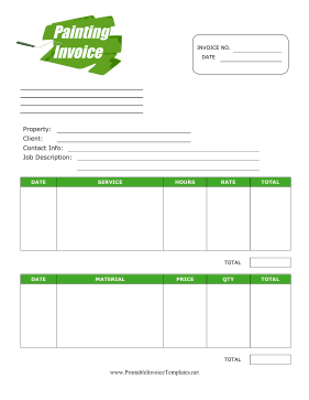 Painting Invoice template