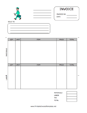 Plumber Invoice template