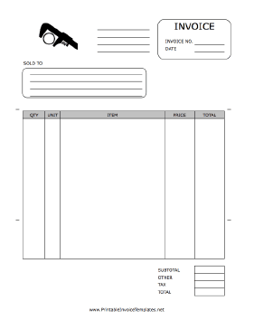 Plumbing Supplies Invoice template