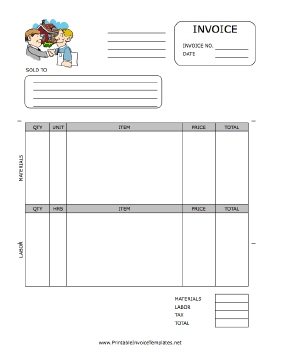 Property Management Invoice template