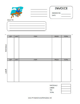 Repairs Invoice template