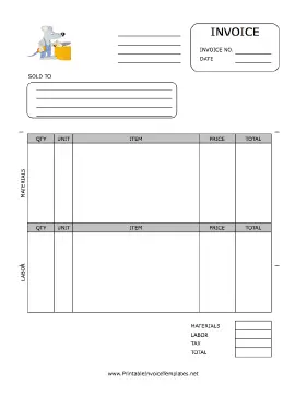 Stonemason Invoice template