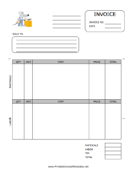 Stonemason Invoice template