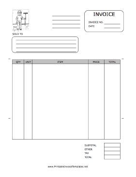 Window Washer Invoice template