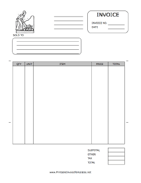 Yard Service Invoice template