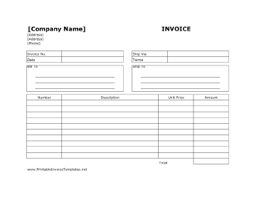 Billing Invoice template