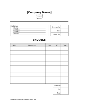 Business Invoice template