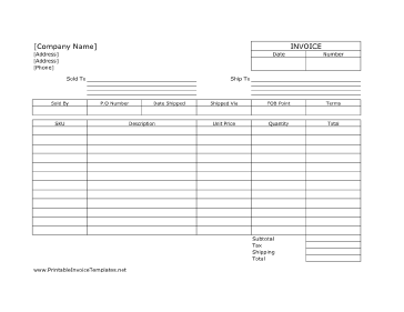 Sales Invoice template