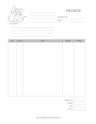 Cat Invoice template