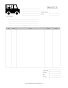 Food Truck Invoice template