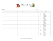 Office Gift Pool Payment Tracker template
