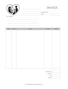 Valentine Holiday Invoice template